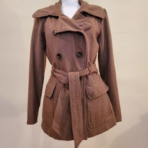 New York & Co Women's Double Breasted Wool Peacoat